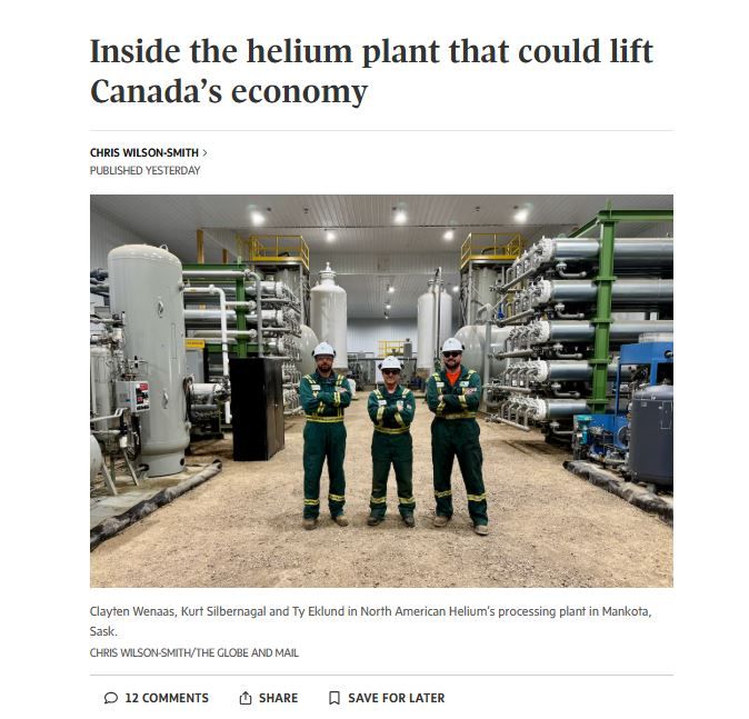 Industry News: Proud Partners in Canada’s Helium Future!